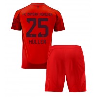 Bayern Munich Thomas Muller #25 Domáci Detský futbalový dres 2024-25 Krátky Rukáv (+ trenírky)